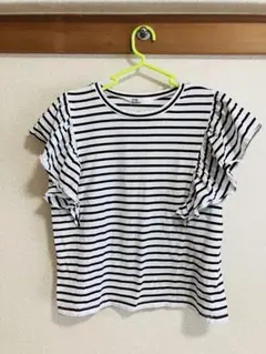 fredy couleur ストライプフリル袖Tシャツのサムネイル