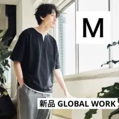 新品 GLOBAL WORK QUICK DRYキーネックレイヤード　Tシャツ