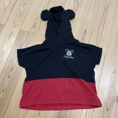 ミッキーマウス フード付きパーカー 黒・赤