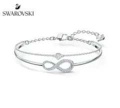 SWAROVSKI スワロフスキー バングル 羽 フェザー シルバー （箱付）M