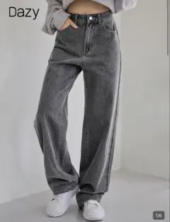 Dazy グレー ワイドデニムパンツ Mサイズ