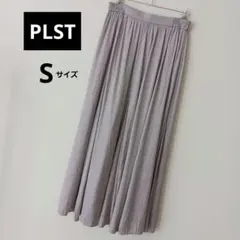 春夏秋◎PLST ロングスカート とろみ素材 ベージュ 上品 裏地 ウエストゴム