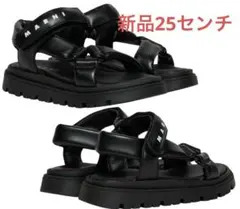 新品 MARNI ロゴ パデッド サンダル ブラック25ｃｍのサムネイル