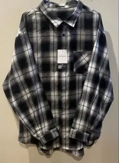アベイル　メンズ　ネルシャツ　白黒