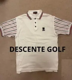 【超美品】DESCENTE GOLF デサント ゴルフ ポロシャツ M ホワイトのサムネイル