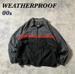 00sWEATHERPROOF切替スイングトップナイロンジャケットグレー黒赤XL