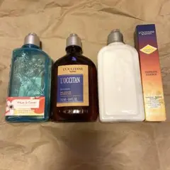 ロクシタン　4点セット　シャワージェル　ボディミルク　トリプルエッセンス　美容液