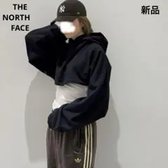 〈新品〉ノースフェイス　フーデッドスヌード　スウェット　パーカー　黒　クロップド