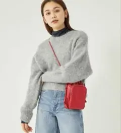 グレー 長袖 ニットセーター