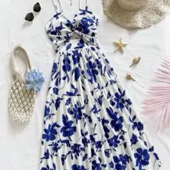 リゾート　ワンピース　ロングワンピース