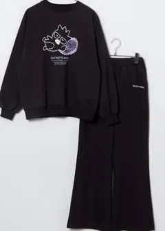 サンリオはぴだんぶいバツ丸ルームウェアスウェット部屋着上下セット夢かわいい