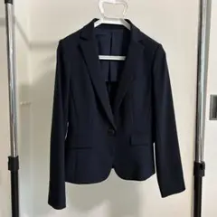 【Mサイズ】ネイビー スーツ上下（シングルボタンジャケット、スカート）