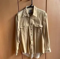 H ベージュ コーディロイシャツ M