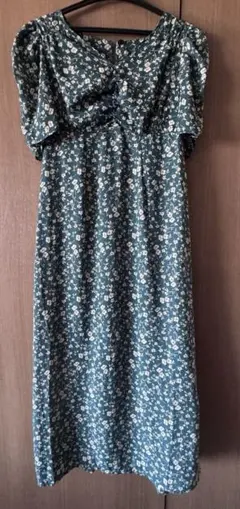 【美品】GRL グレイル　花柄バックレースアップフレアワンピース[mc015b]のサムネイル