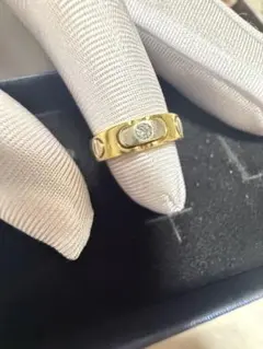 18金ダイヤモンドリング 0.05ct ホワイトゴールド＆イエローゴールドのサムネイル