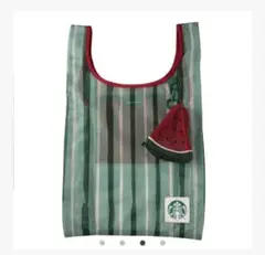 【台湾限定】スターバックス　スイカ柄漁師網エコバッグ　ポーチ付きのサムネイル
