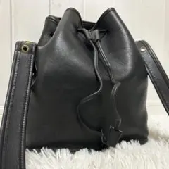 ⭐️美品⭐️オールドコーチ 巾着ショルダーバッグ バケツ型 ブラック 黒 9952