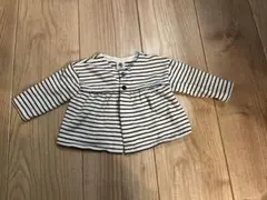 プチバトー　ストライプ 長袖カーディガン 12-18ヶ月