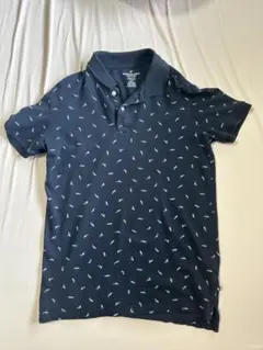 American Eagle ポロシャツ ネイビー 総柄 Sのサムネイル