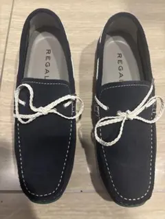 REGAL ネイビー スエード モカシン