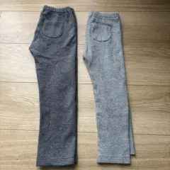 100センチ　ユニクロ　レギンス スパッツ 2点セット グレー