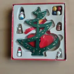 木製クリスマスツリーオーナメントセット