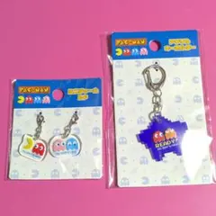 2点セット☆ パックマン ミニチャーム2P & アクリルキーホルダー