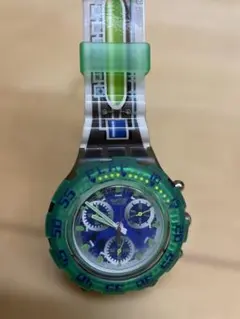 箱付 スウォッチ アクアクロノ QZ クロノグラフ 腕時計のサムネイル