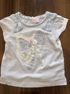 mezzo piano メゾピアノ リボン Tシャツ 100のサムネイル