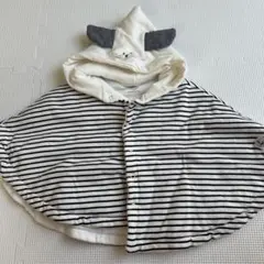 プチバトー　ストライプポンチョ