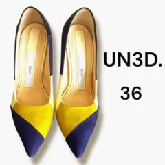 UN3D. アンスリード　パンプス　36 スエード　ヒール　日本製　靴