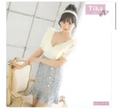 Tika フリル付きドレス S-L