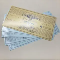 ゼビオ株主優待券 (20％OFF1枚＋10％4枚)