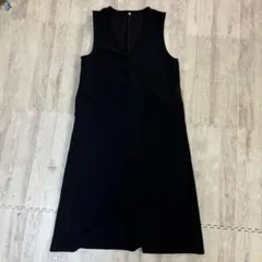 卒園式 入園式 フォーマル ブラック ノースリーブ ワンピース L