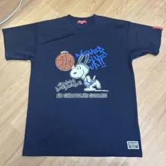 PEANUTS スヌーピー BALL LINEバスケットボール Tシャツ 紺のサムネイル