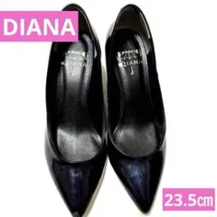 DIANA ダイアナ晴雨兼用 黒レイン　パンプス　23.5㎝　ヒール6㎝のサムネイル