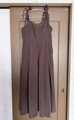 薄手コーデュロイプリーツキャミワンピース