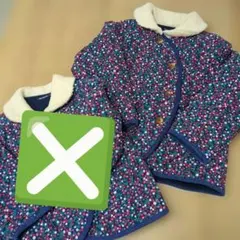 美品！140cm ムージョンジョン　花柄ネイビーコート