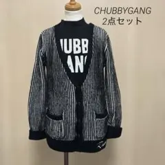 CHUBBYGANG黒のハイネックとカーディガンのセット150 〜160