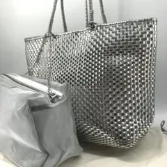美品✨アンテプリマ ワイヤー イントレッチオ トートバッグ シルバー ポーチ