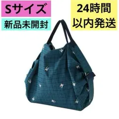 ファミリア familiar シュパット エコバッグ 青チェック Sサイズ