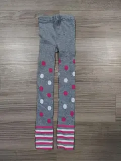 【新品】グレー ピンク レギンス タイツ 130cm