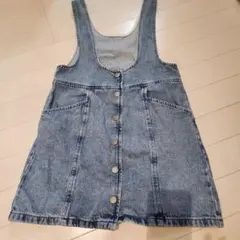 GU デニムジャンバースカート 140