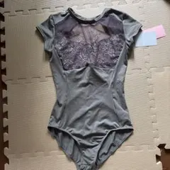 ♦︎新品 タグ付き♦︎ チャコット ハーフスリーブレオタード レース袖 ブラック ハーフスリーブレオタード | チャコット