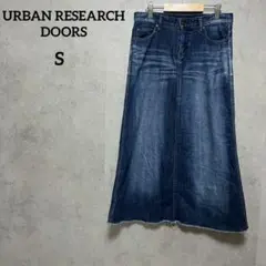 URBAN RESEARCH DOORS デニムフレアスカート　S フリンジ