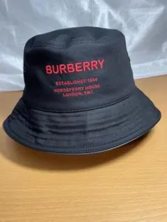 タグ付き新品　バーバリーロンドン イングランド　コットン　バケットハット　M 黒 タグ付き新品 バーバリーロンドン イングランド コットン