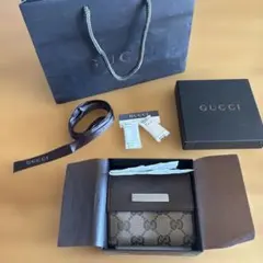 ☆正規品☆美品☆グッチ　折りたたみ財布　グッチシマ　リボン　ボウイ　バッグ　財布 GUCCI（グッチ） グッチシマ ボウ リボンモチーフ 二つ折り財布 カード