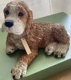 イタリア製 カスターニャ 犬の置物　アメリカン・コッパー・スパニエルのサムネイル