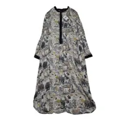 カリネ　総柄シャツワンピース　風景画　24SS　タグ付き　Mのサムネイル