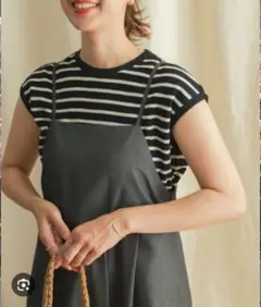 URBAN RESEARCH DOORS スラブボーダー　ノースリーブTシャツ